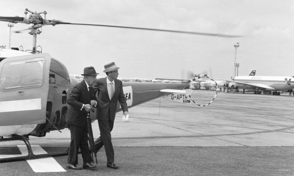 Detail of Frank Sinatra arriving at Heathrow Airport by Anonymous