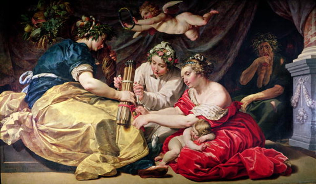 Detail of Peace and Plenty Binding the Arrows of War, 1614 by Abraham Janssens van Nuyssen