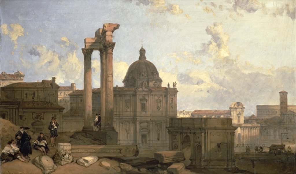 Detail of Ruins of the Roman Forum, 1859 by David Roberts