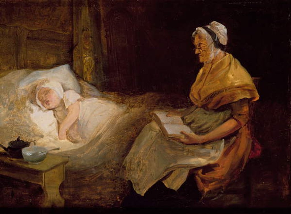 Detail of The Sick Child by Edward Bird