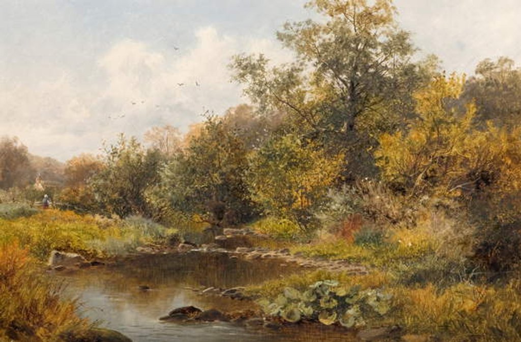 Detail of Brook at Old Storridge, Worcestershire, 1879 by David Bates