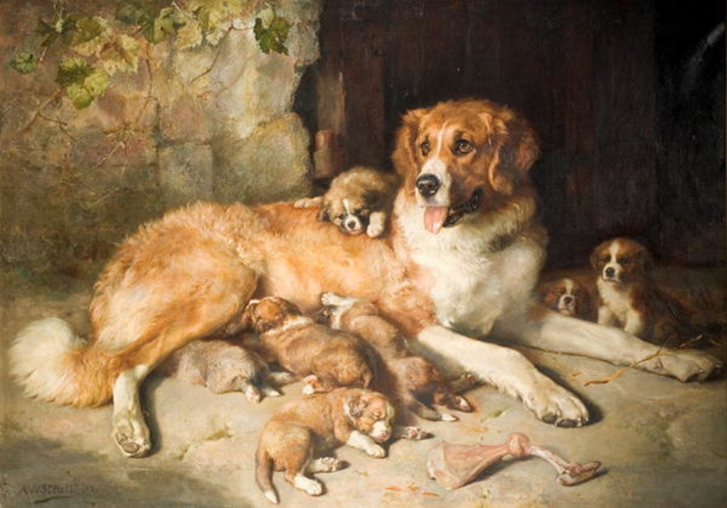 Detail of Materfamilias by Alfred William Strutt