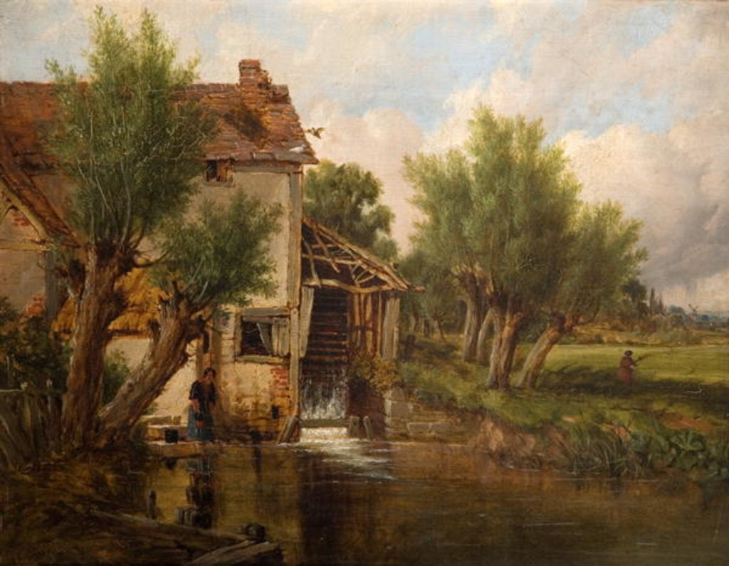 Detail of An Old Mill near Worcester, 1880 by Benjamin Williams Leader
