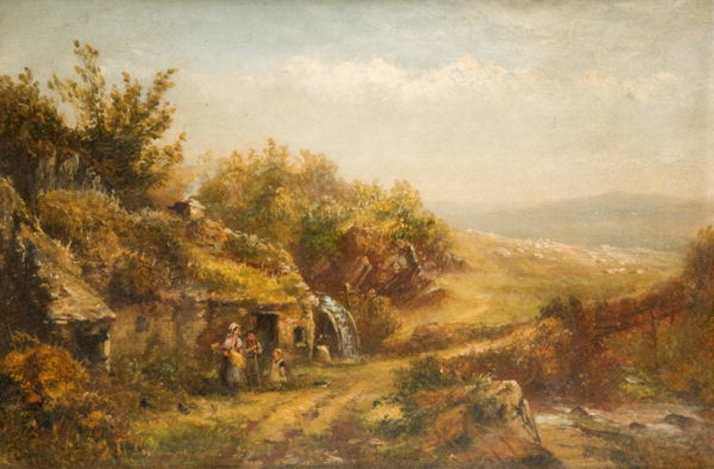 Detail of Cottage and Mill Wheel by William Henry Vernon