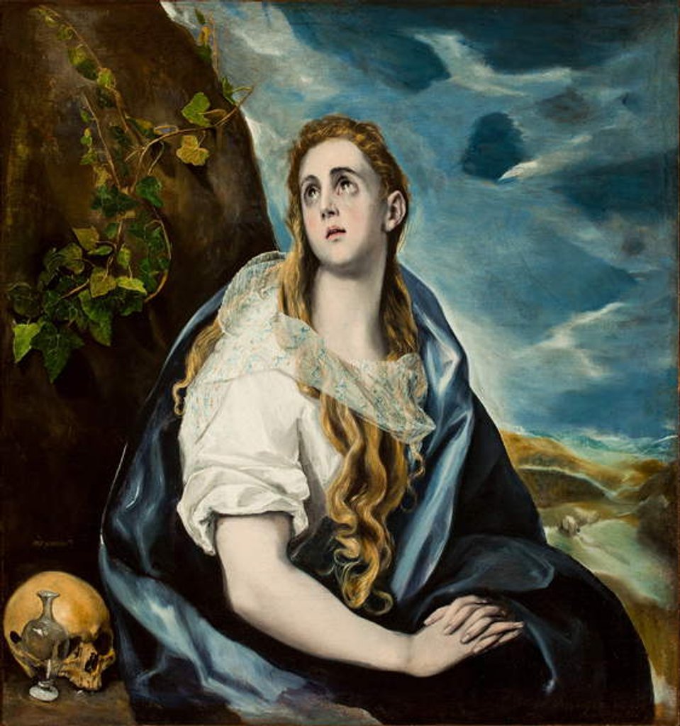 Detail of The Repentant Magdalene, c.1577 by El Greco