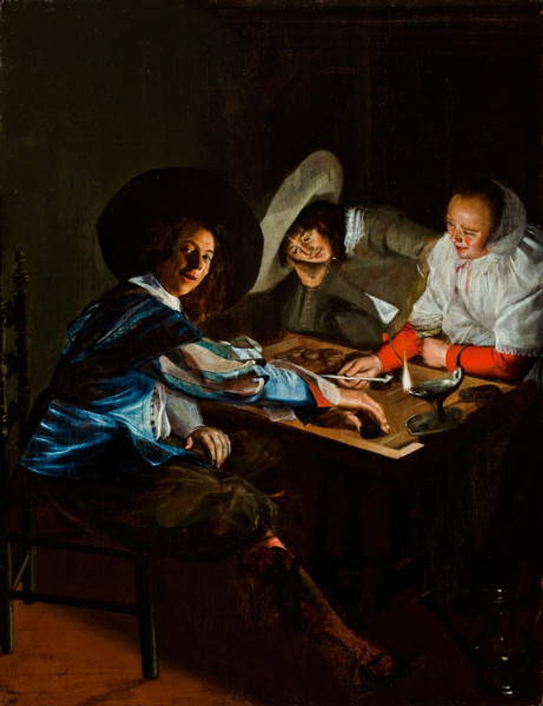 Detail of A Game of Tric-Trac, c.1630 by Judith Leyster