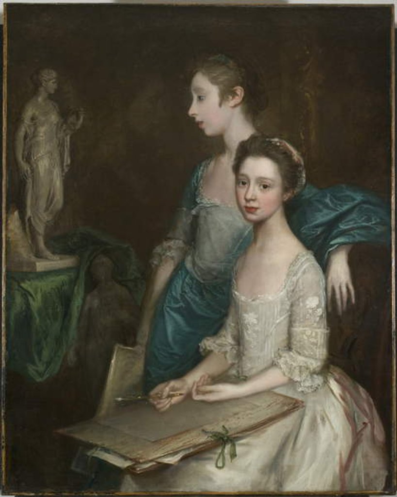 Detail of Portrait of the Artist's Daughters, c.1763-64 by Thomas Gainsborough