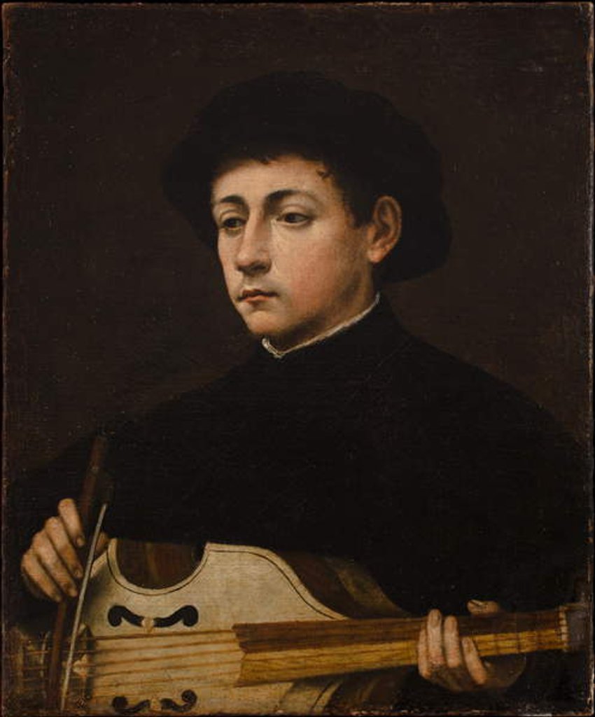 Detail of Portrait of a Musician by Giulio Campi