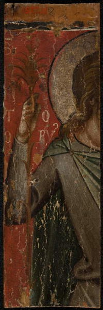 Detail of Saint John the Baptist, mid-1300s by Paolo Veneziano