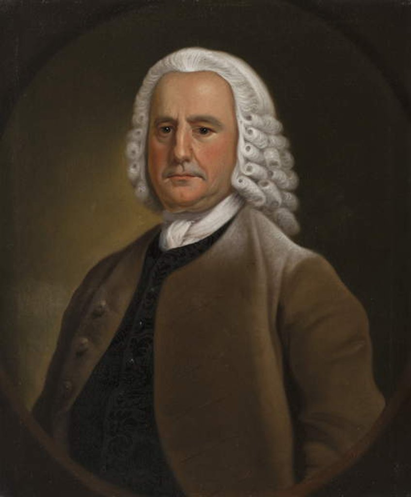 Detail of Portrait of a Man, probably Isaac Holmes, c.1755 by Jeremiah Theus