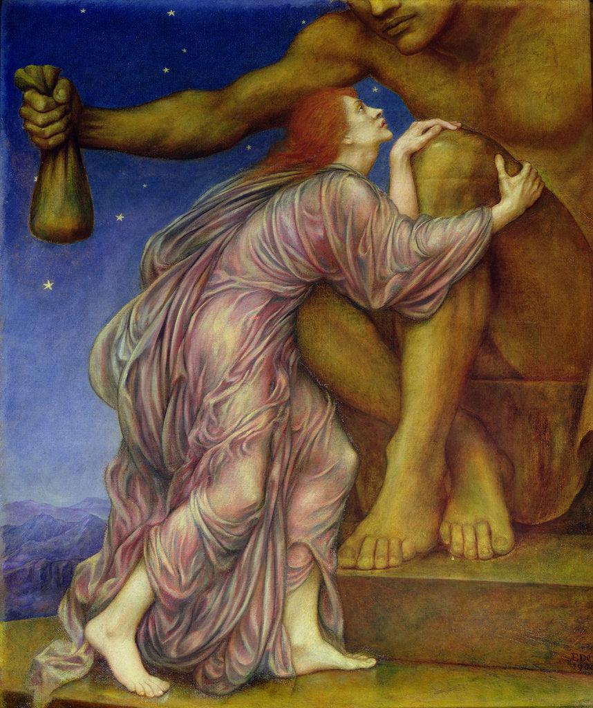 Detail of The Worship of Mammon, 1909 by Evelyn De Morgan