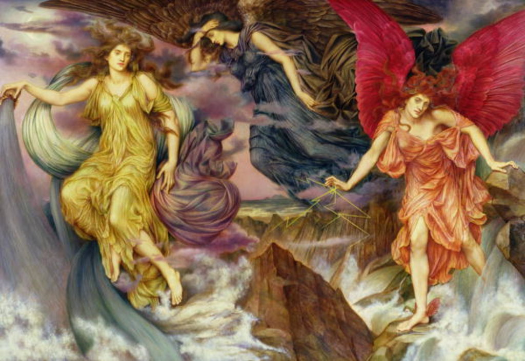 Detail of The Storm Spirits, 1900 by Evelyn De Morgan