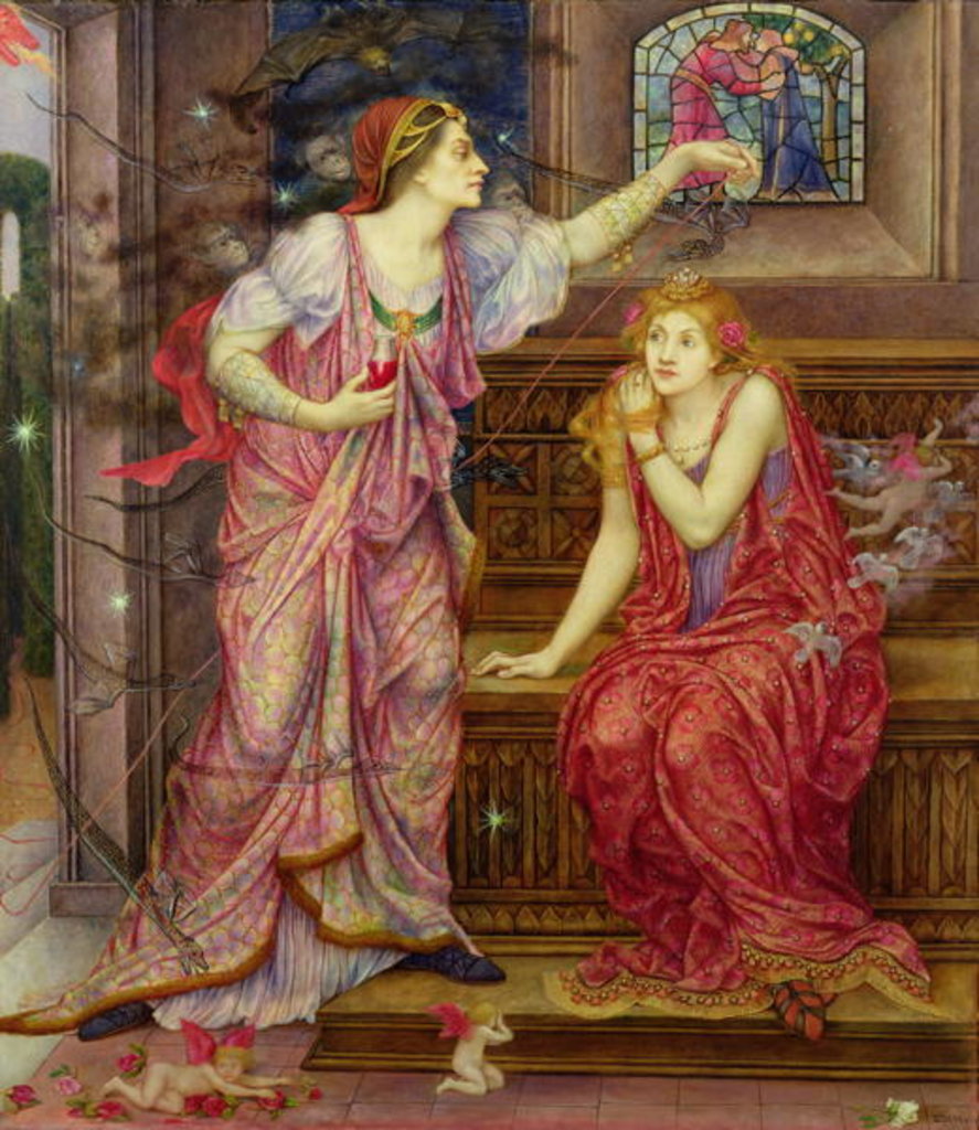 Detail of Queen Eleanor and Fair Rosamund, c.1901-1902 by Evelyn De Morgan