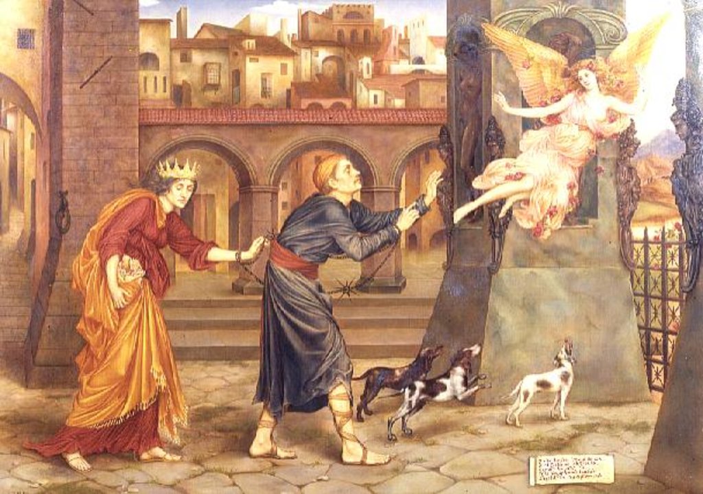 Detail of Blindness and Cupidity Chasing Joy from the City, 1897 by Evelyn De Morgan