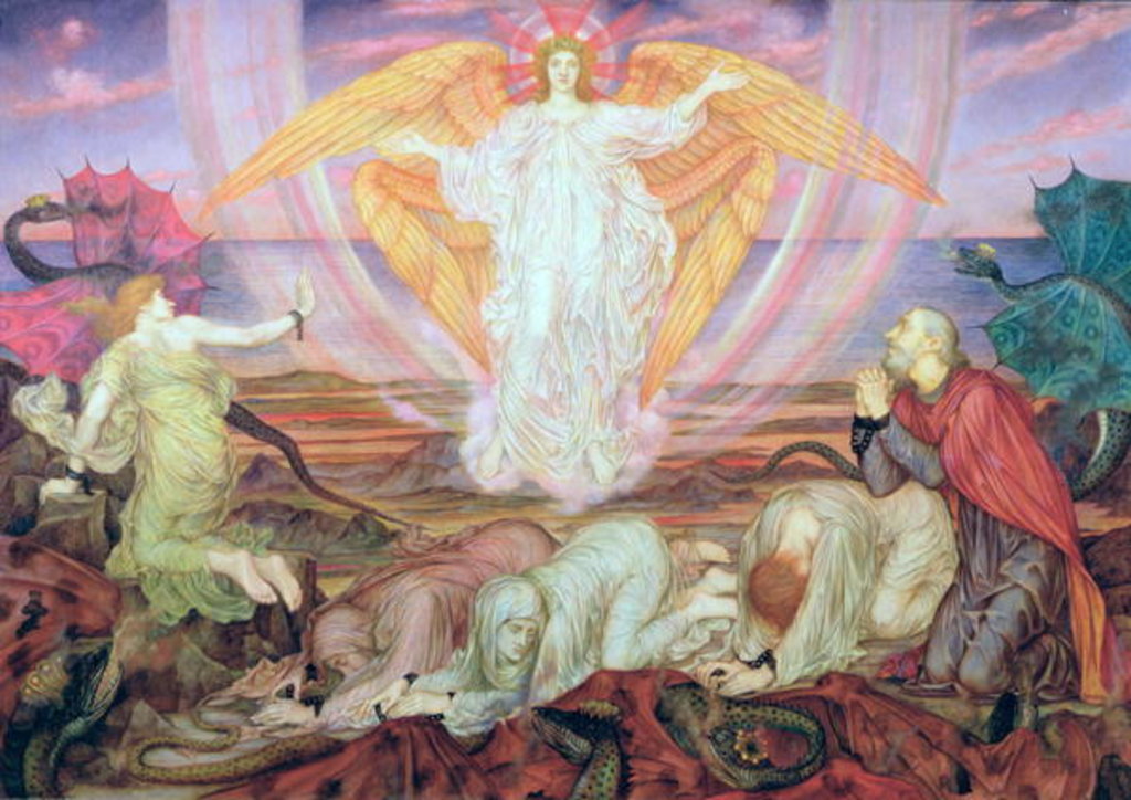 Detail of Death of the Dragon, 1914 by Evelyn De Morgan