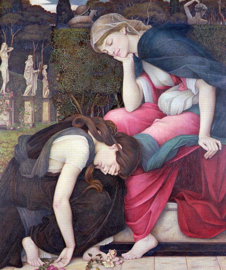 Detail of Patience on a Monument smiling at Grief, exh. 1884 by John Roddam Spencer Stanhope