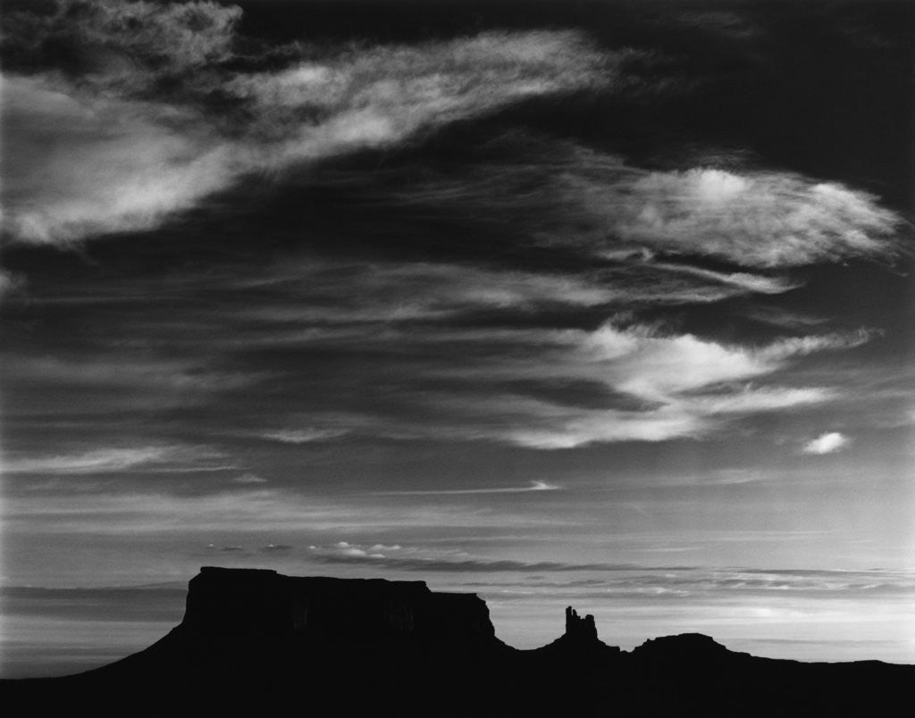Detail of Mesa Silhouette at Sunset by Anonymous