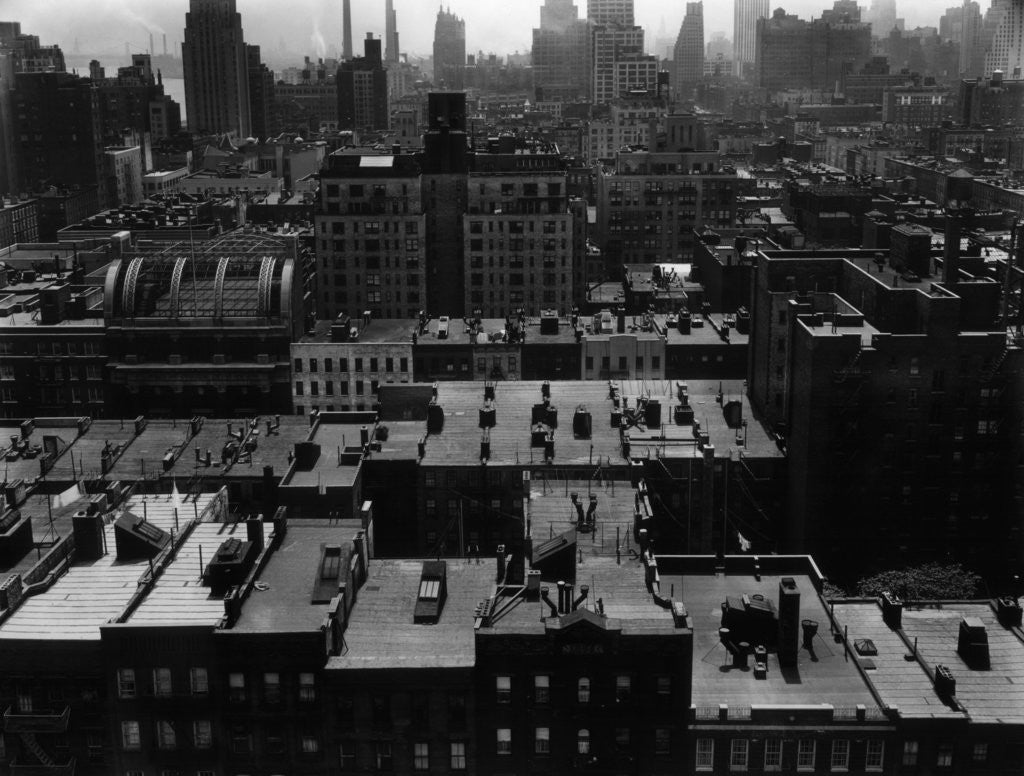 Detail of Rooftops, Manhattan, 1944 by Corbis
