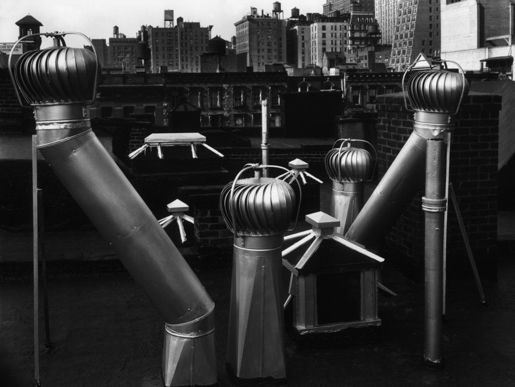 Detail of Nancy Newhall's Rooftop, New York City by Brett Weston