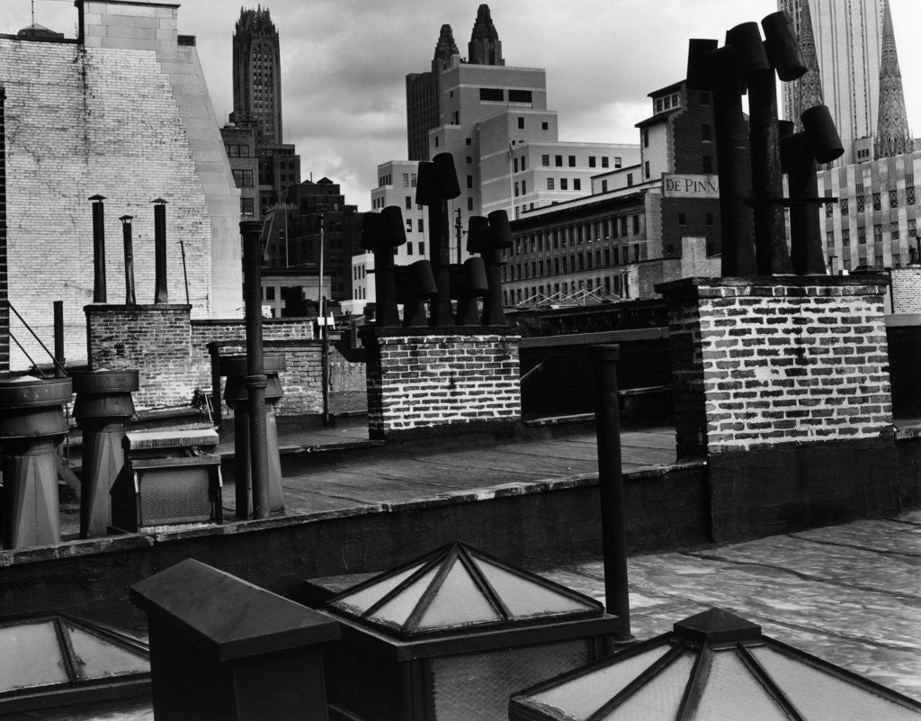 Detail of Rooftops, Midtown Manhattan, 1944 by Anonymous