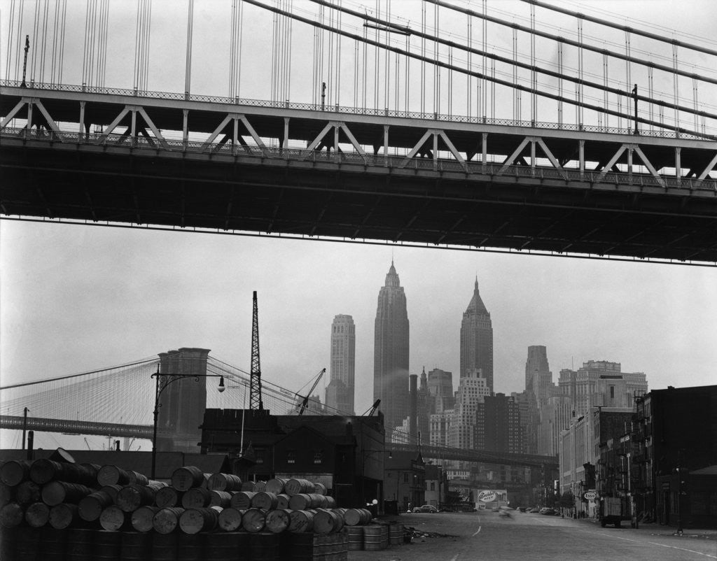 Detail of Cityscape, Manhattan, 1944 by Anonymous