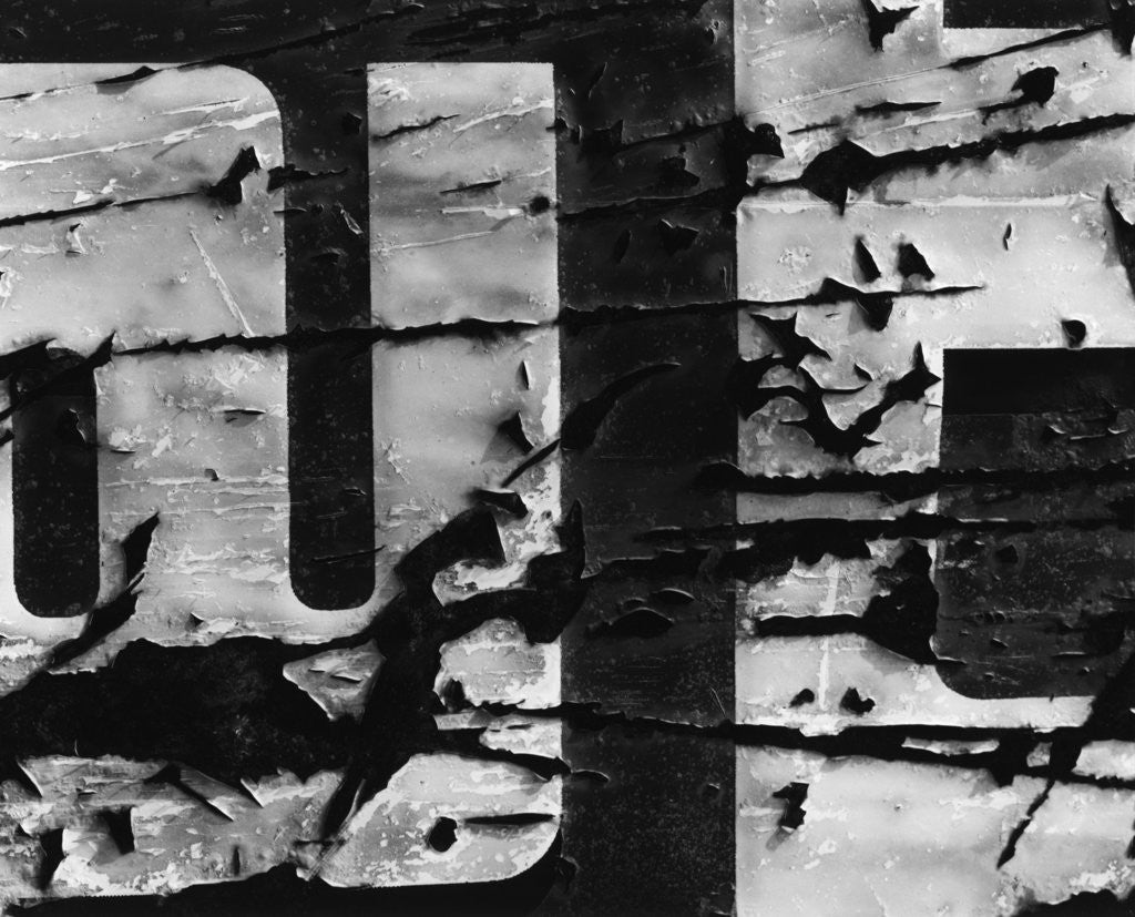 Detail of Cracked Painted Sign by Anonymous