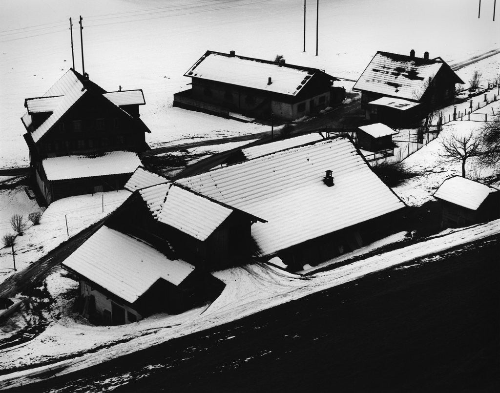 Detail of Snow Covered Buildings by Anonymous