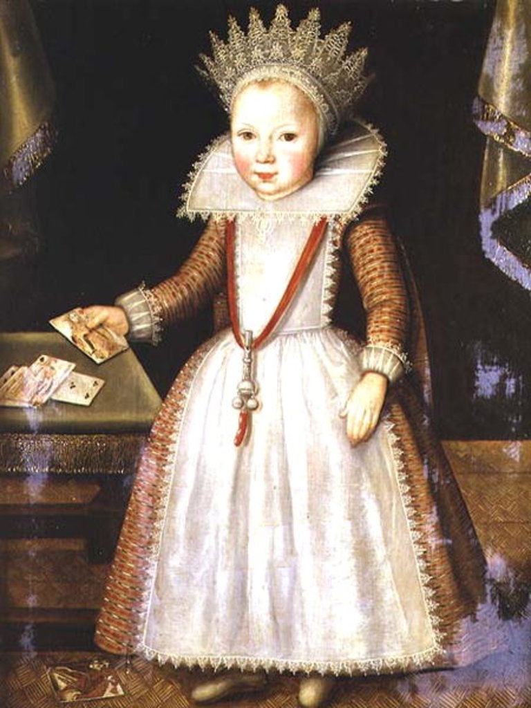 Detail of Lady Diana Russell as a Child by English School
