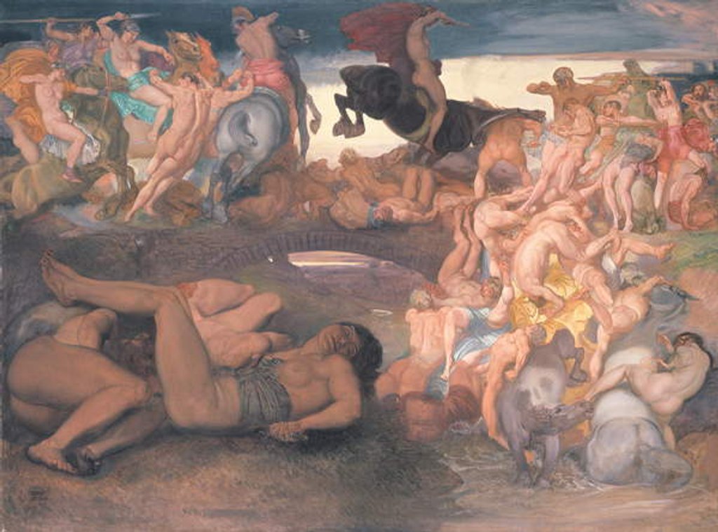 Detail of Amazons Fighting, c.1913 by Rudolf Jettmar