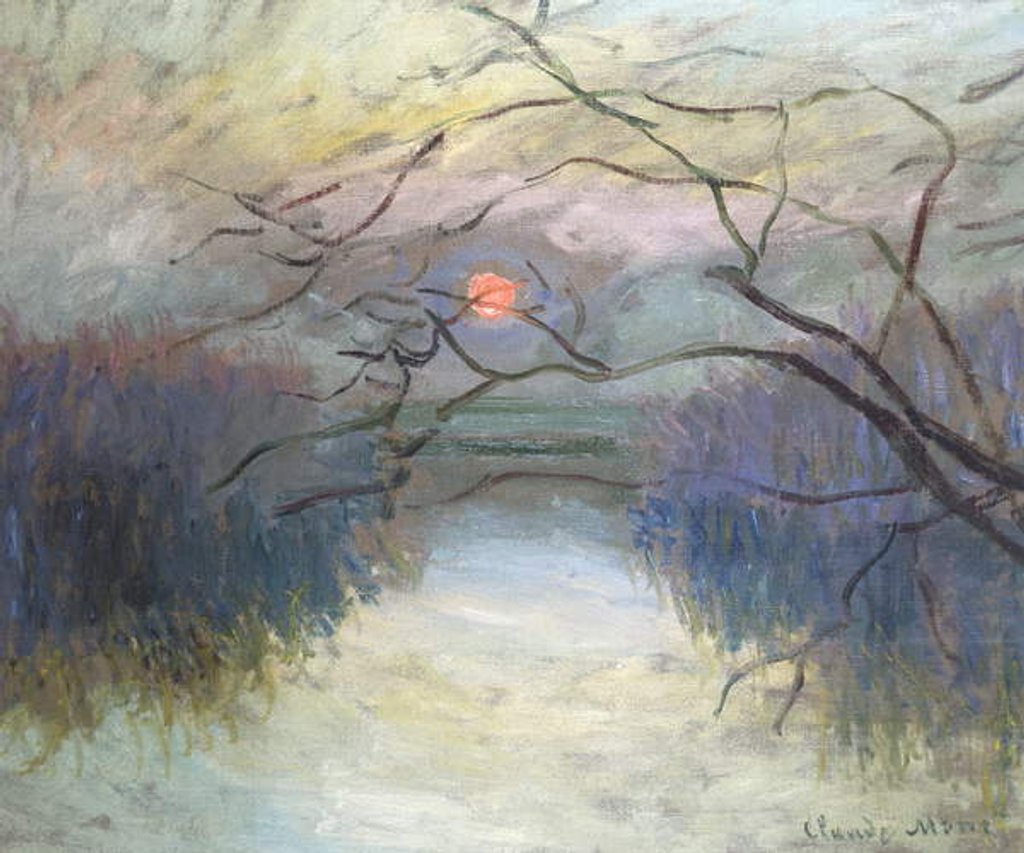 Detail of Sunset on the Seine at Vétheuil, 1880 by Claude Monet