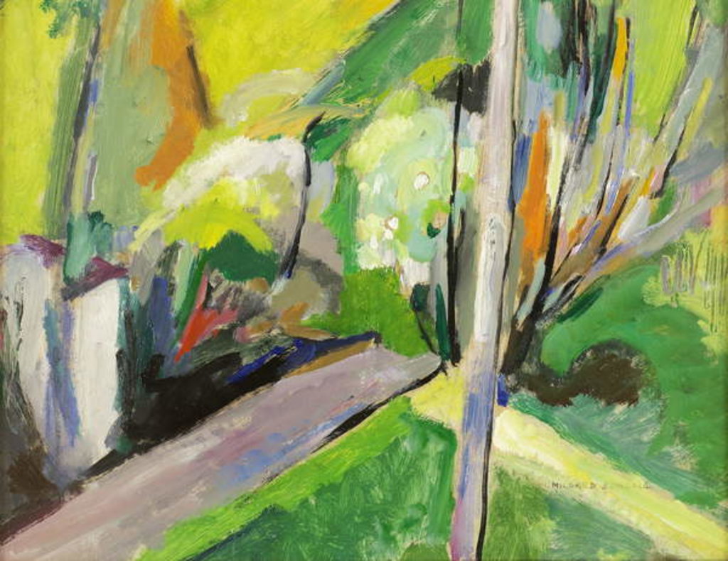 Detail of The country path, c.1935 by Mildred Bendall