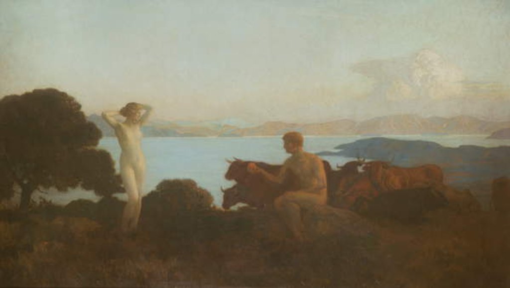Detail of The Judgement of Paris by Marie Auguste Emile Rene Menard