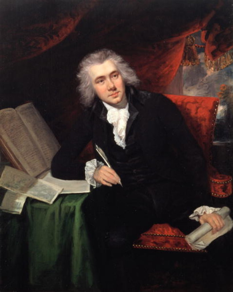 Detail of Portrait of William Wilberforce Aged 29 by John Rising