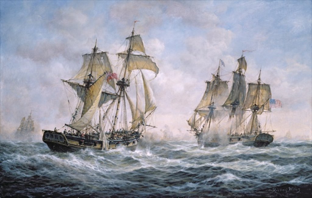 Detail of Action Between U.S. Sloop-of-War 'Wasp' and H.M. Brig-of-War 'Frolic', 1812 by Richard Willis