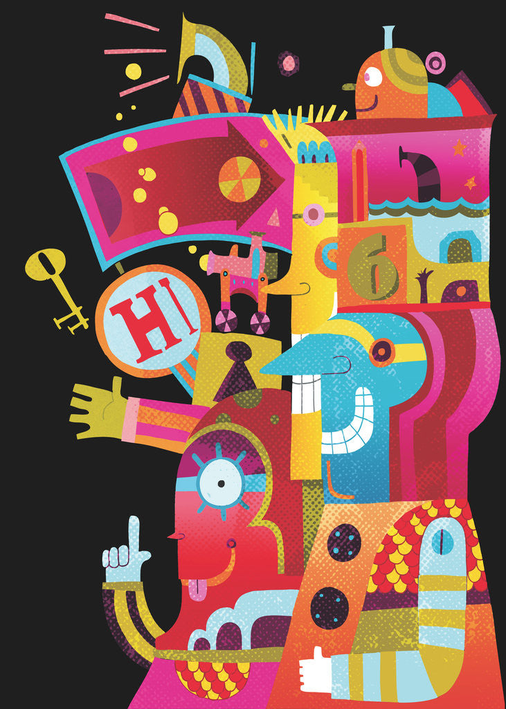 Detail of Hi by Simon Wild