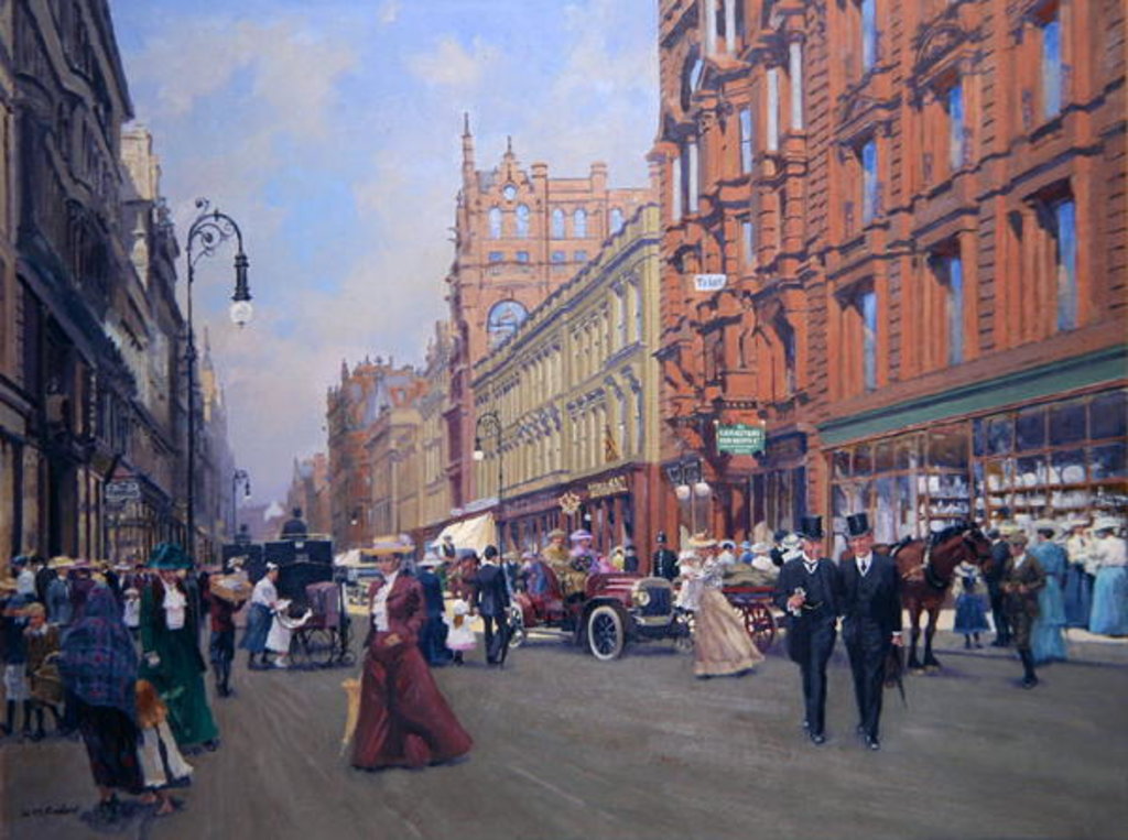 Detail of Buchanan Street in 1910 by William Ireland