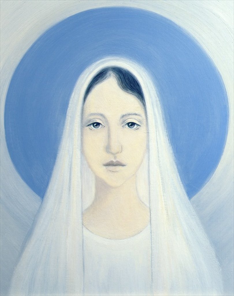 Detail of The Virgin Mary, Our Lady of Harpenden, 1993 by Elizabeth Wang