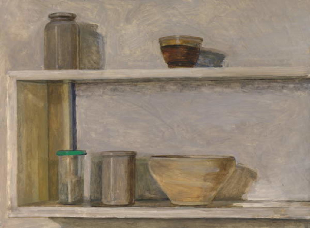 Detail of Two Shelves and Bowls by William Packer