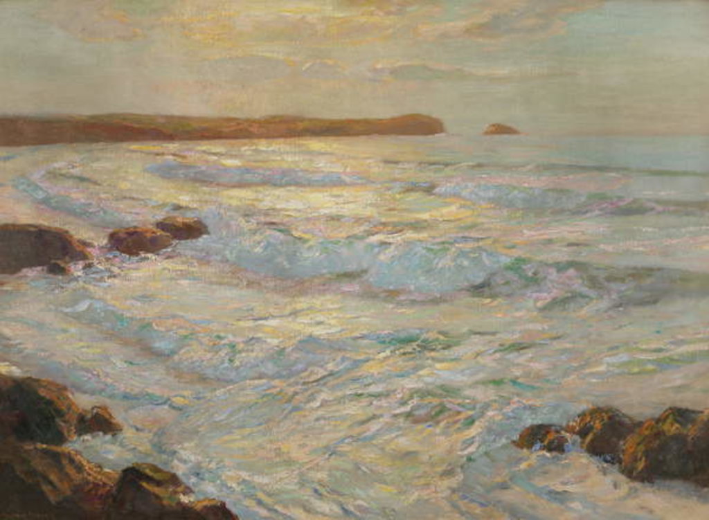 Detail of Summer Sea, Newquay, Cornwall, c.1920 by Albert Julius Olsson