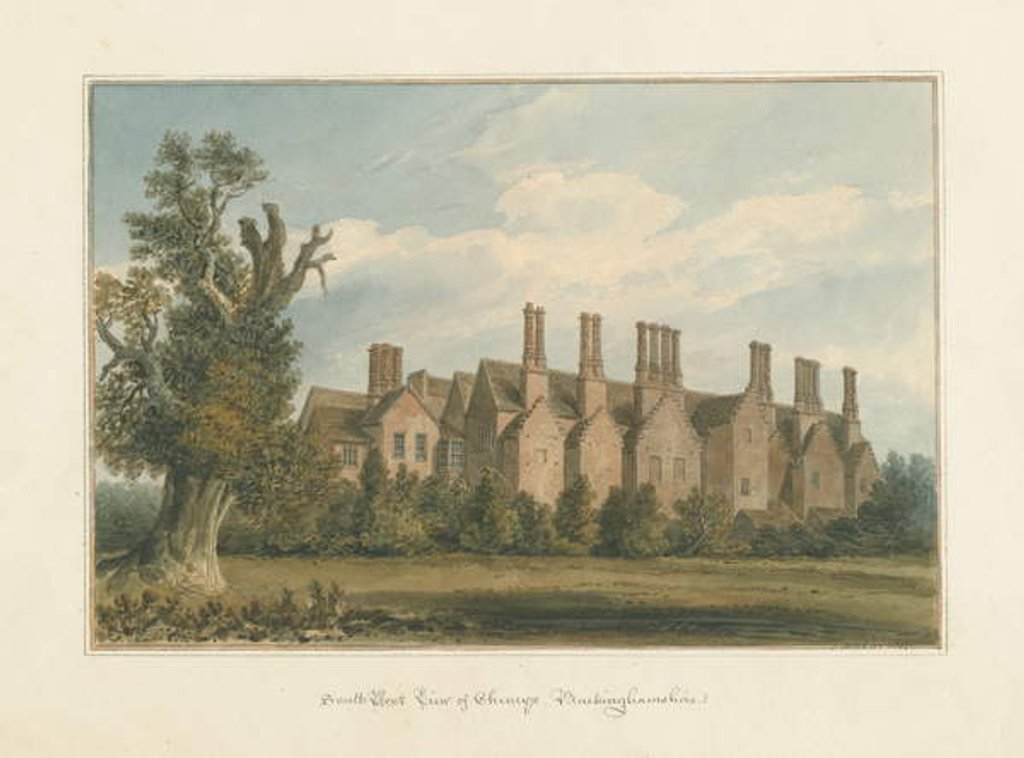 Detail of Buckinghamshire - Chenies Hall, 1815 by John Buckler