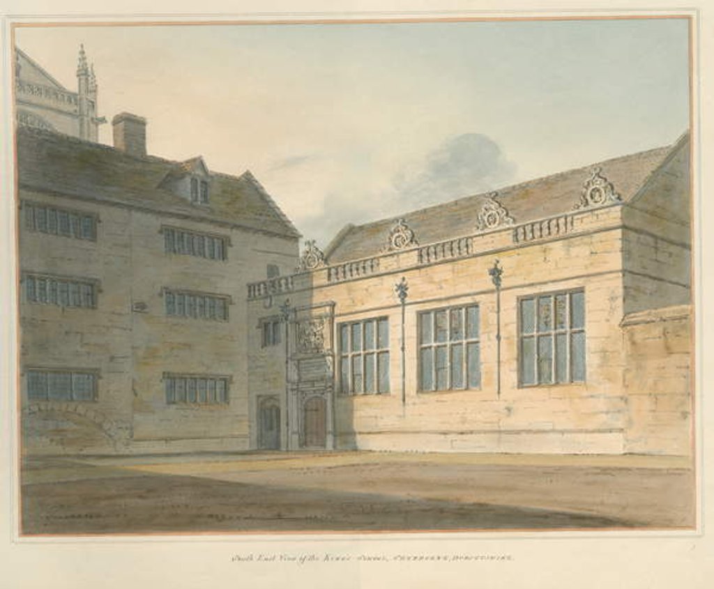 Detail of Dorset - Sherborne - The King's School, 1802 by John Buckler