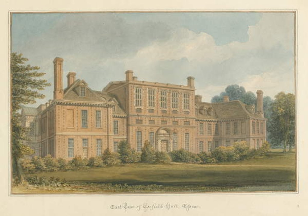 Detail of Essex - Gosfield Hall, 1824 by John Buckler