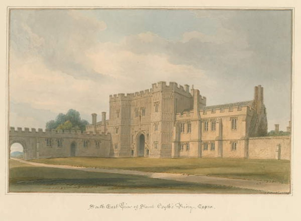 Detail of Essex - Saint Osyth's Priory, 1825 by John Chessell Buckler