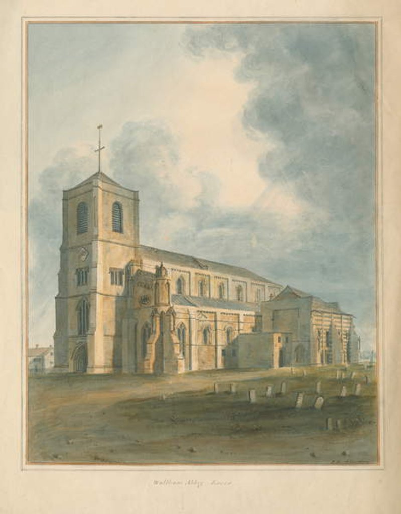 Detail of Essex - Waltham Abbey, 1802 by John Buckler