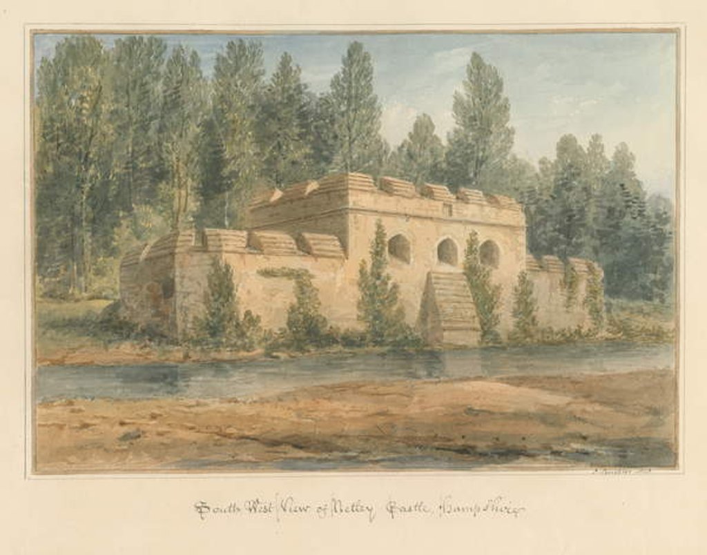 Detail of Hampshire - Netley Castle, 1828 by John Buckler