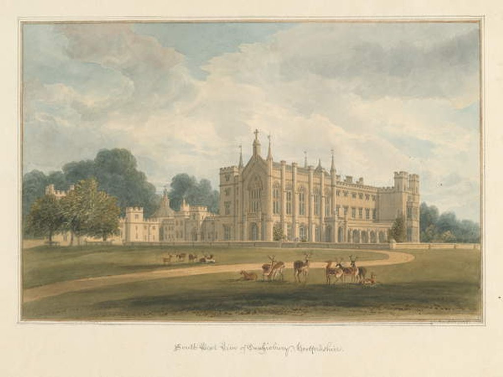 Detail of Hertfordshire - Cashiobury, 1815 by John Buckler