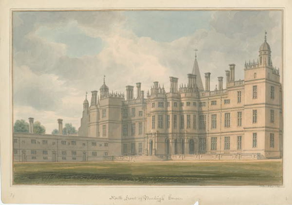 Detail of Northamptonshire - Burleigh House, 1811 by John Buckler
