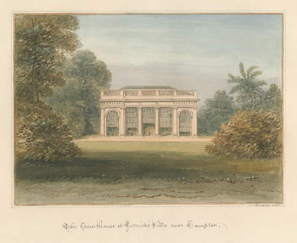 Detail of Middlesex - Hampton - The Green House at Garrick's Villa, 1831 by John Buckler