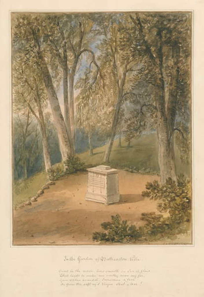 Detail of Somerset - Batheaston Villa Garden, 1827 by John Chessell Buckler