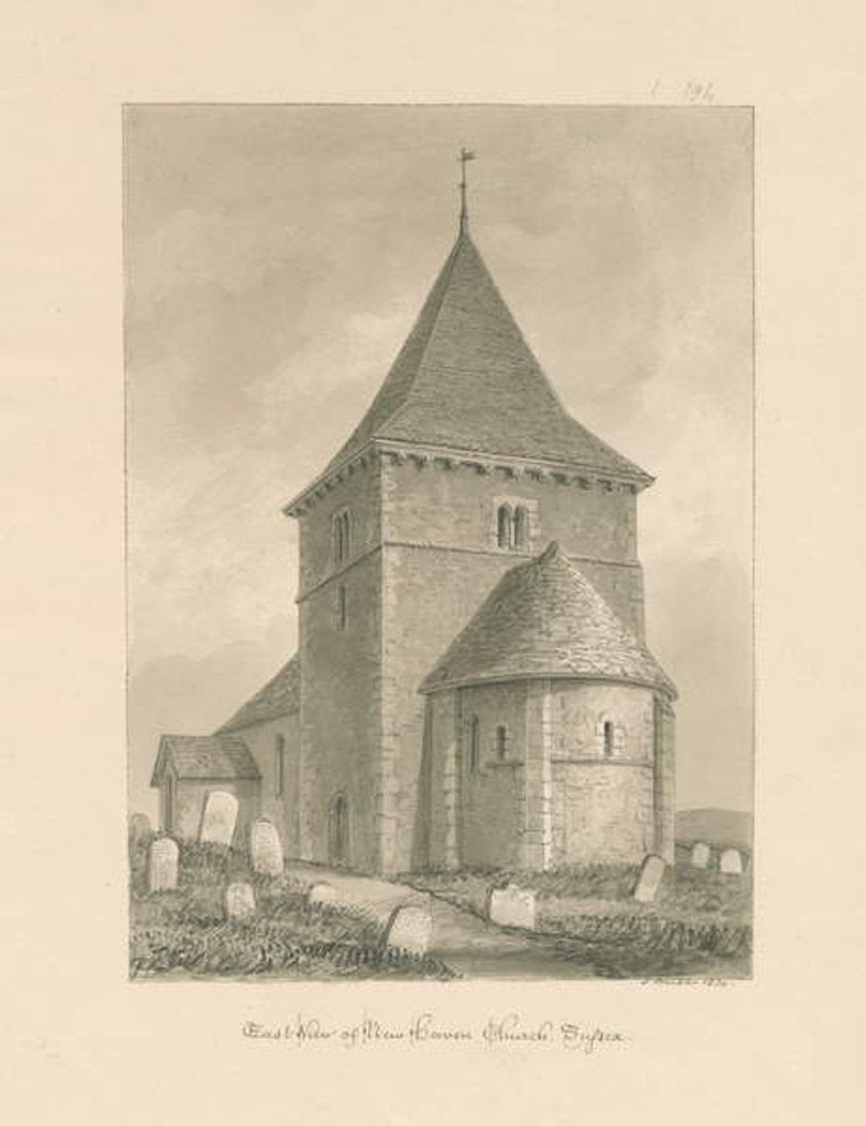 Detail of Sussex - Newhaven Church by John Buckler